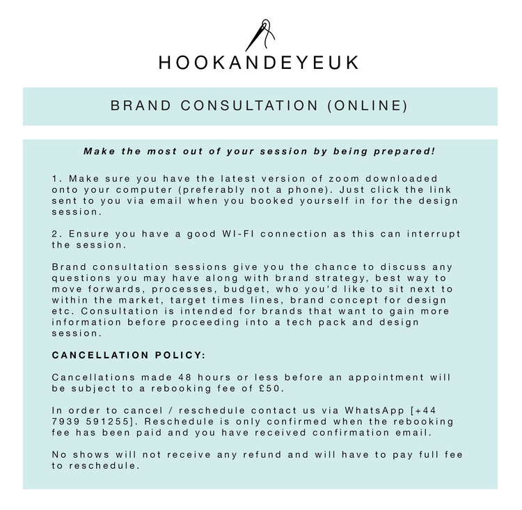 Online Brand Consultation with Hook and Eye UK