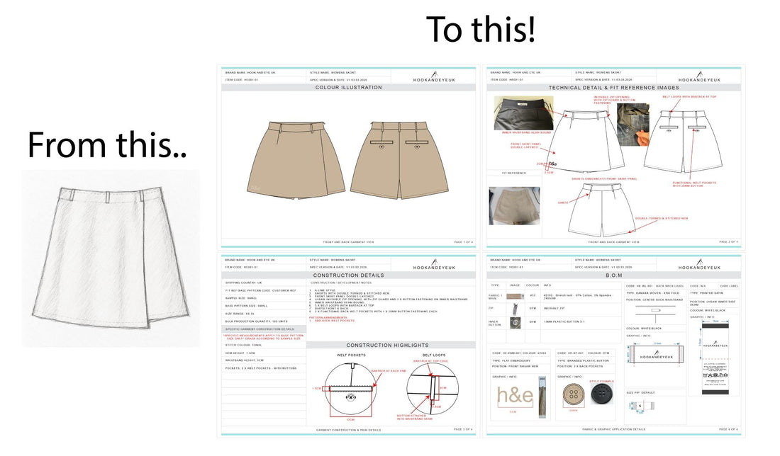 Making Your Tech Packs Properly - Why Hook and Eye UK Insist on Creating All Tech Packs Ourselves