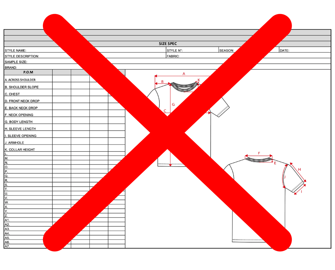 CLOTHING MEASUREMENT CHARTS DO NOT WORK