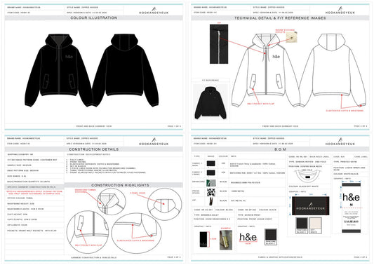 hoodie tech pack guide