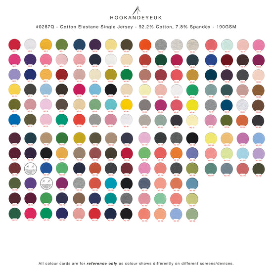 Cotton Elastane 190gsm: medium stretch & hold from Hook and Eye UK