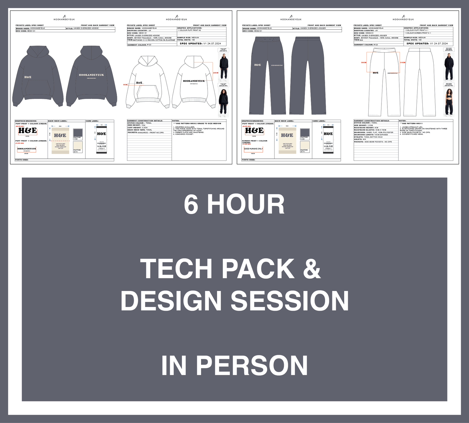 In-Person Tech Pack Design – 6 Hours | Hook & Eye UK – HOOK AND EYE UK