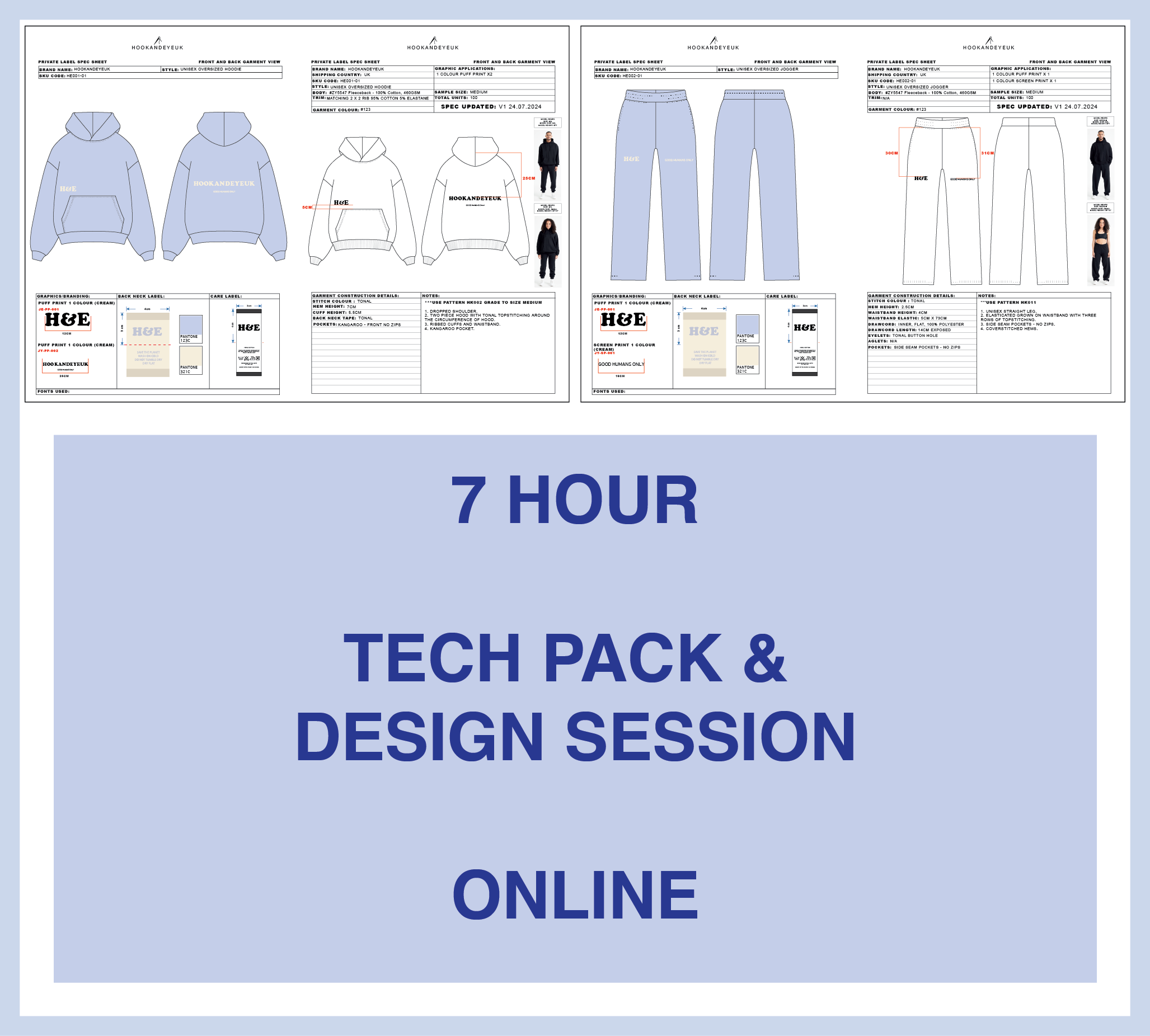 Tech Pack Design Session (7 Hours Online) – HOOK AND EYE UK