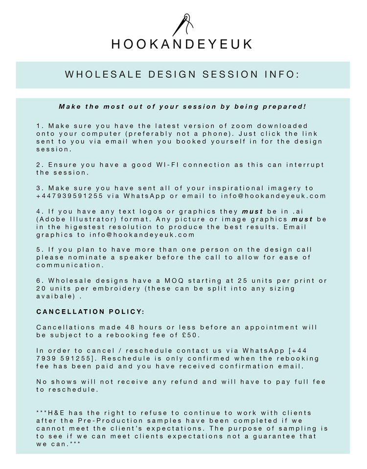 Wholesale Design Session - 3 Hour (Online)